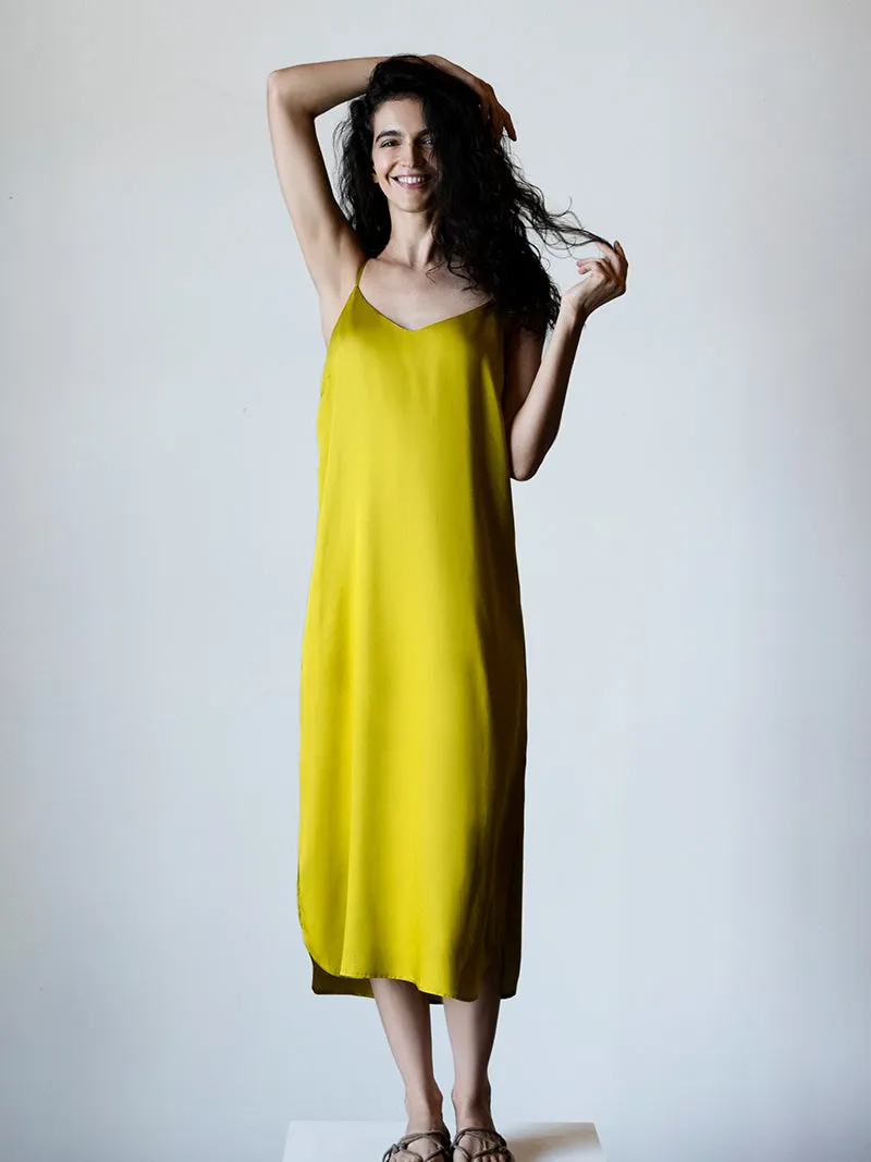 Neu Nomads dames vegan Slipdress Easy Mosterdgeel, foto 2
