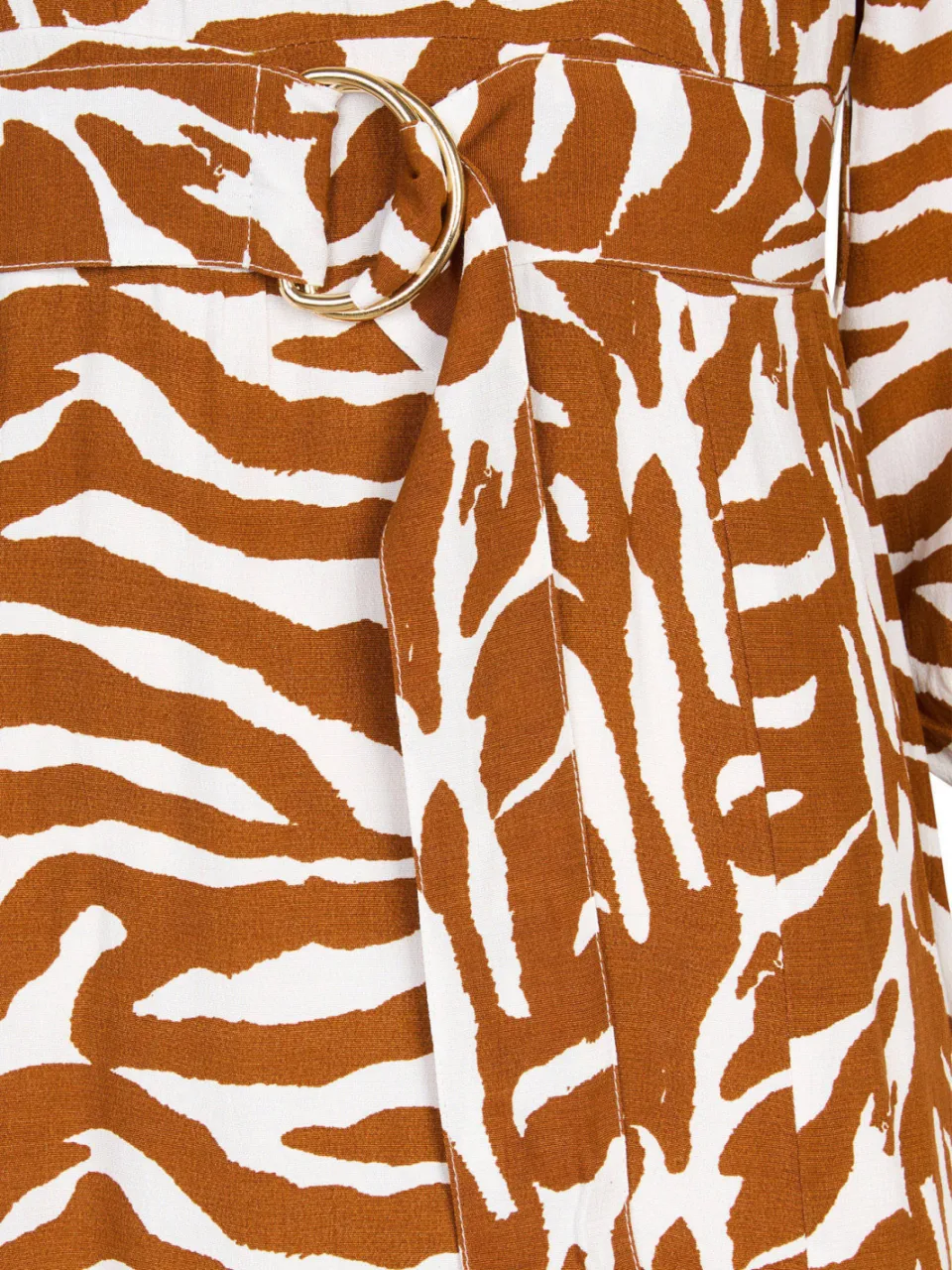 Miss Etam zomerjurk met zebraprint camel, foto 5