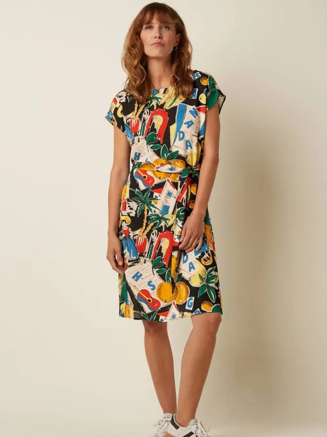 King Louie midi jurk multi