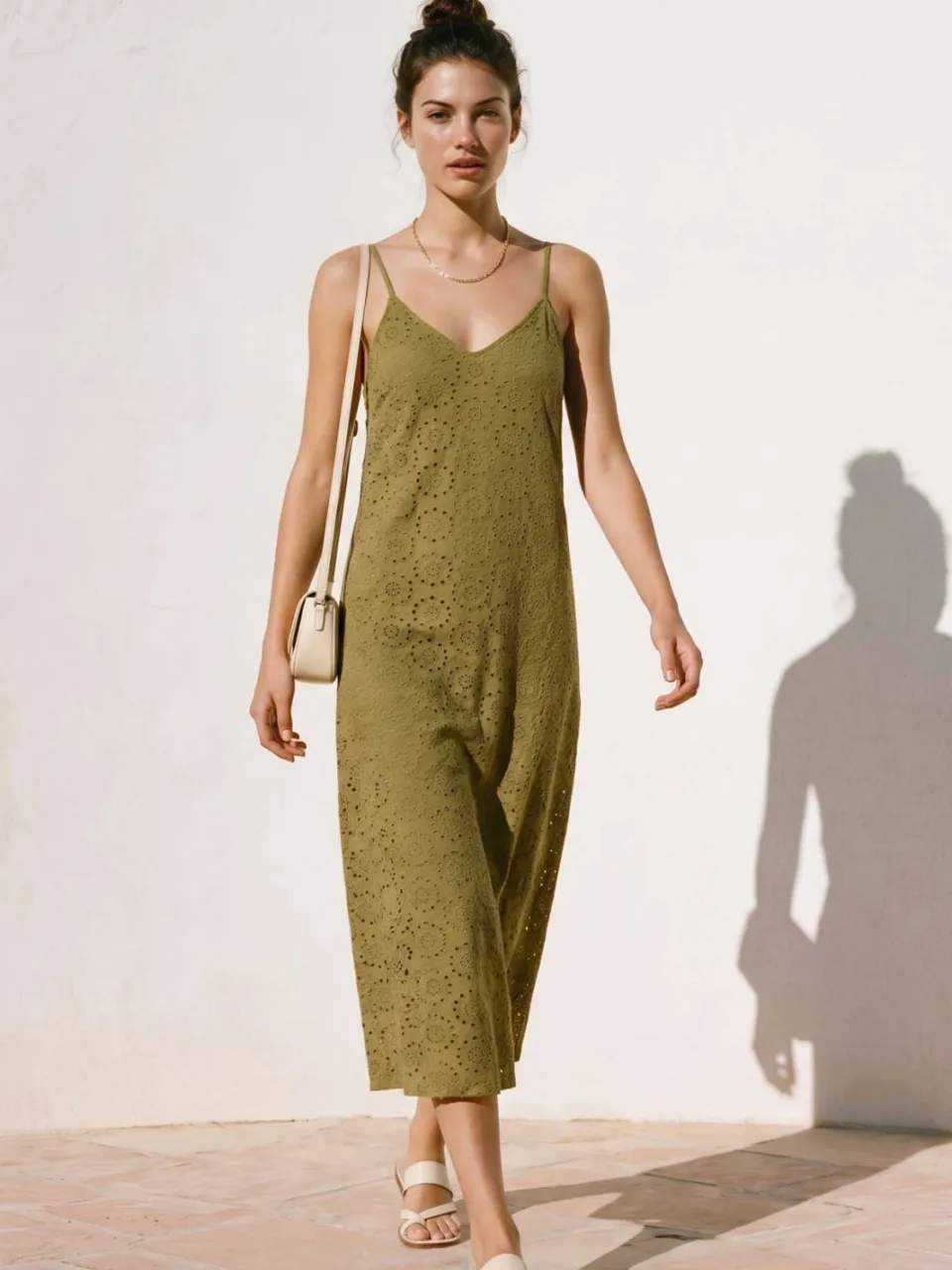 Vero Moda midi jurk olijfgroen, foto 3
