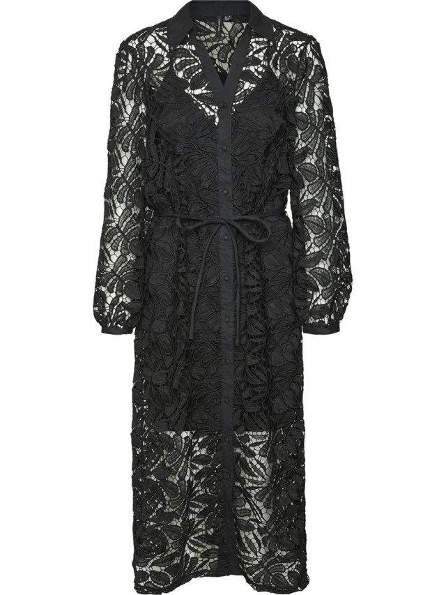 Vero Moda Feestjurk VMEDA Midi-jurk Black