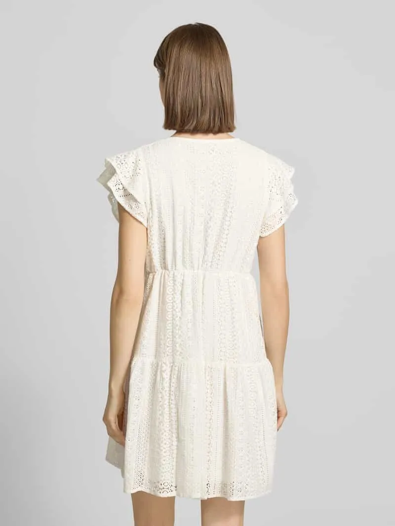 Only Getailleerde blousejurk van katoenmix model 'HELENA' offwhite, foto 3