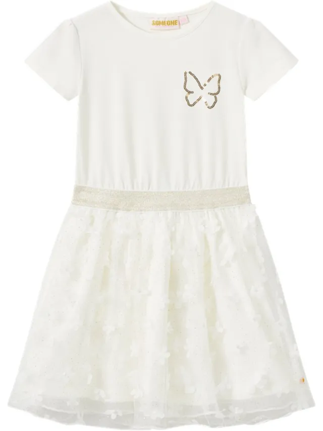 Someone ADEL-SG-51-W Meisjes Jurk - ECRU