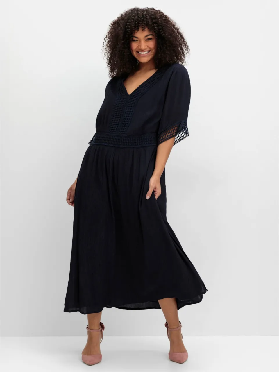 Maxi-jurk diepblauw