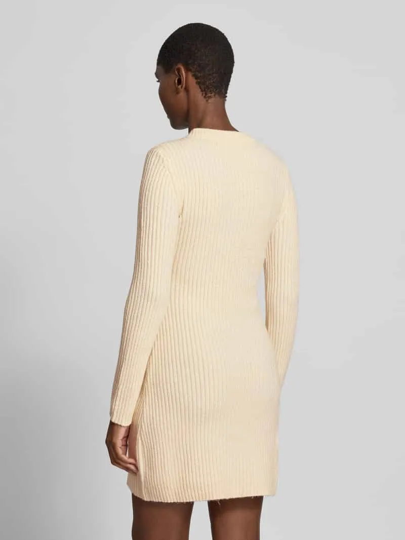 Vero Moda Regular fit tricotjurk met ronde hals model 'JOSANNA' ecru, foto 3
