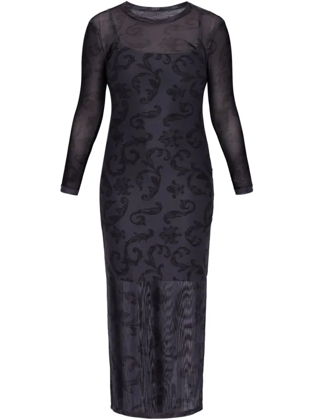 Usha Dress charcoal black