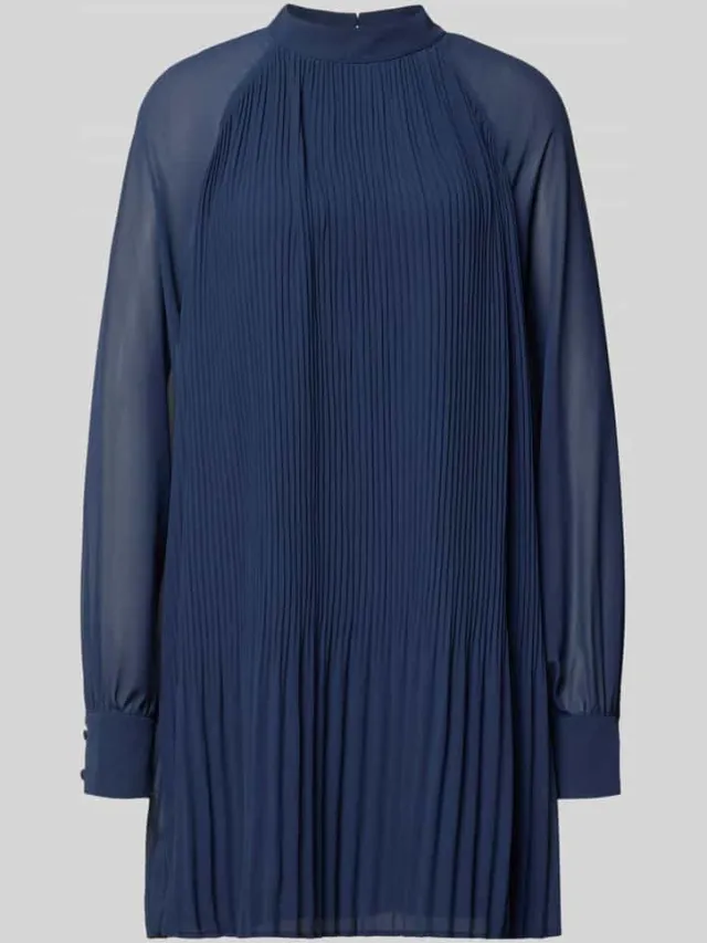 GUIDO MARIA KRETSCHMER WOMAN mini-jurk met plissévouwen model 'Ingrid' marineblauw, foto 2