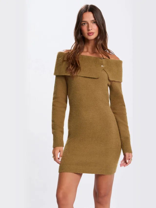 Morgan jurk lichtbruin BUTTERNUT