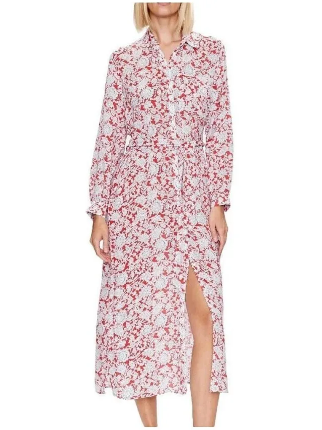 Pepe Jeans Lange Jurk Pepe jeans Perah Rood