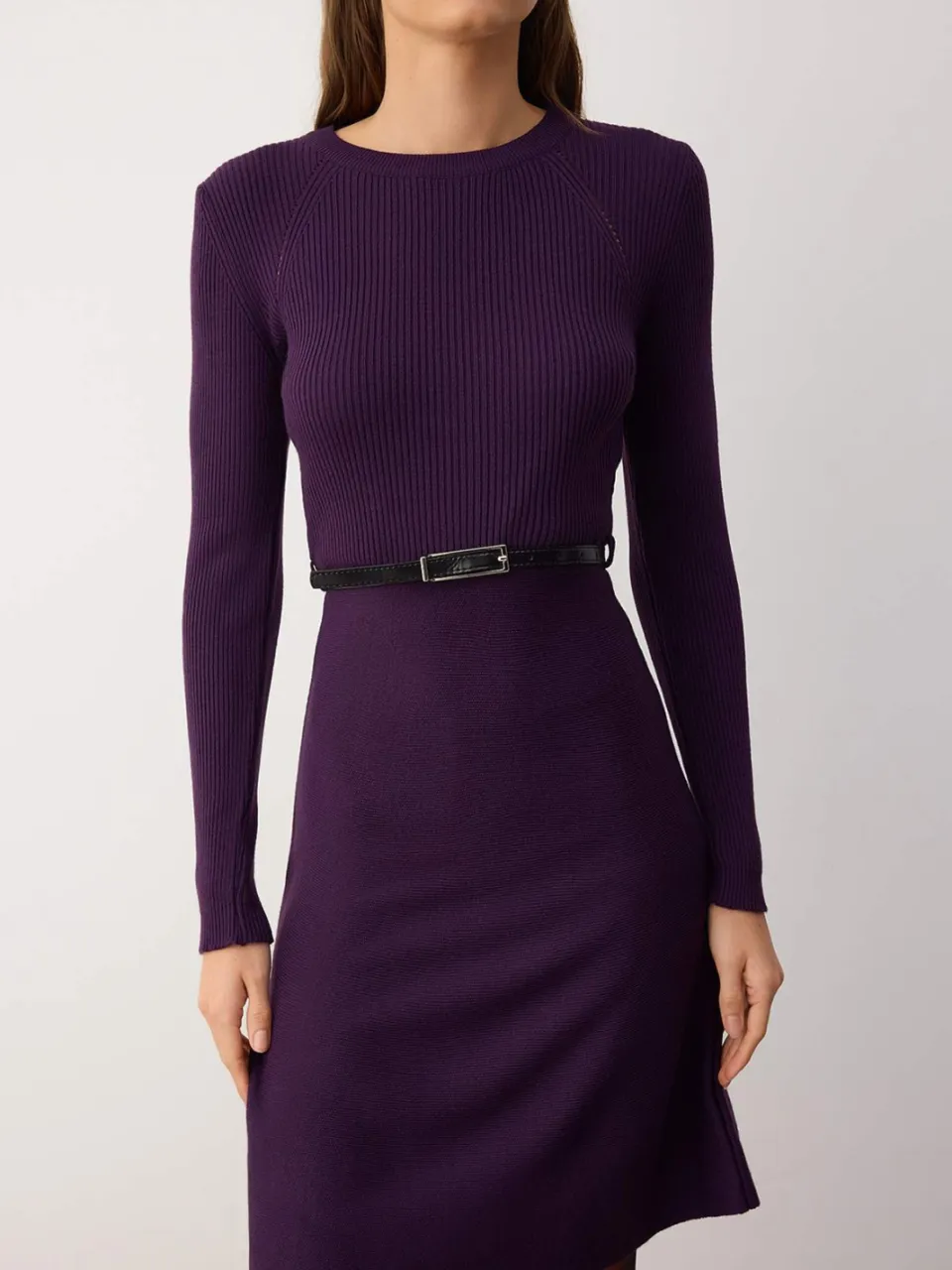 Trendyol TRENDYOLMİLLA Dames Paars Effen Kort / Mini Lang Casual A-lijn Jurken, foto 2