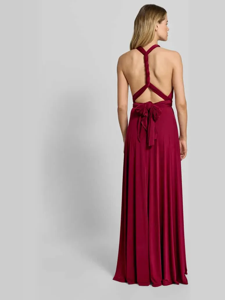 Rose Avenue maxi-jurk met diepe v-hals Bordeaux