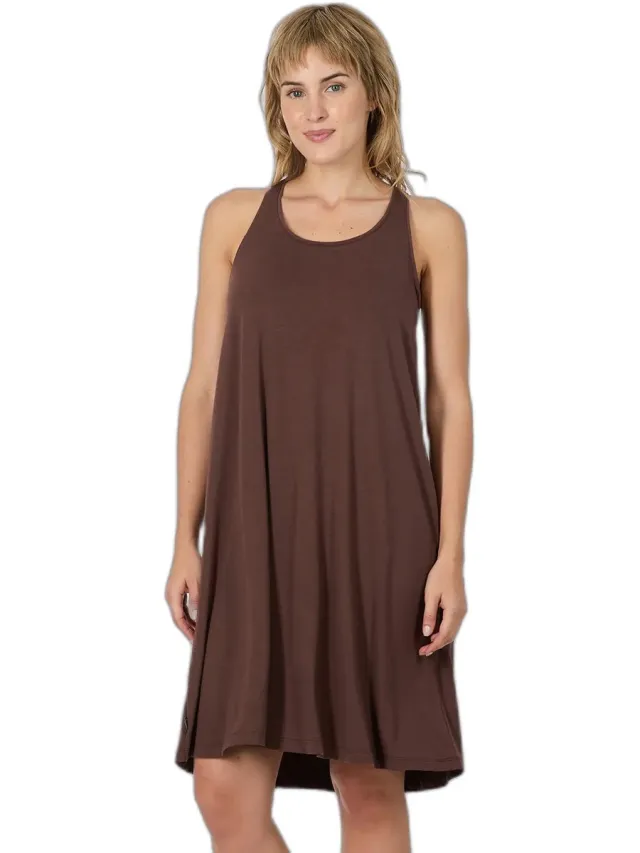 Ragwear Mouwloze damesjurk Ragwear Nairay donkere choco