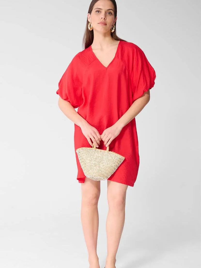 Shoeby v-hals zomerjurk - rood