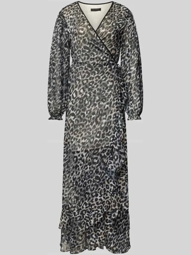 Guess Maxi-jurk in wikkellook, model 'FELISIA' zwart, foto 2