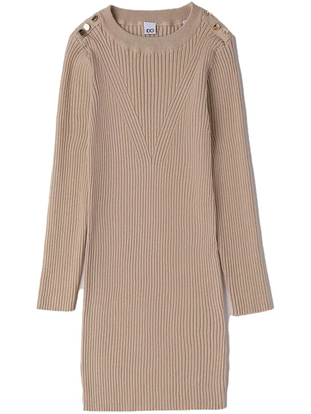 Ido Jurk Tricot Con Manica - Fashion Wear - Kinderen Beige