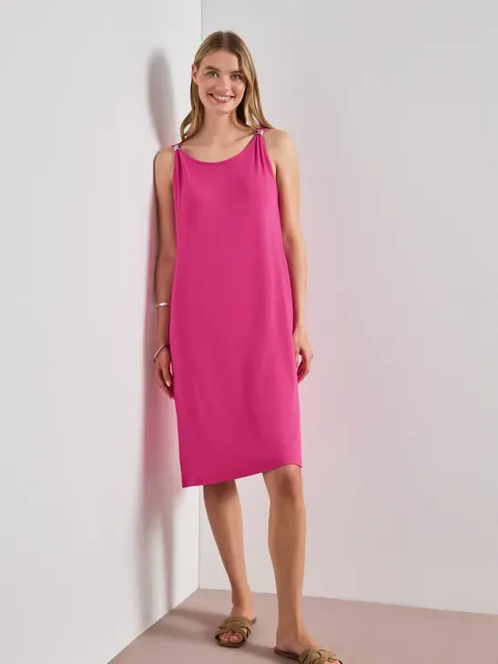Street One Knielange jurk met gespdetail Pink