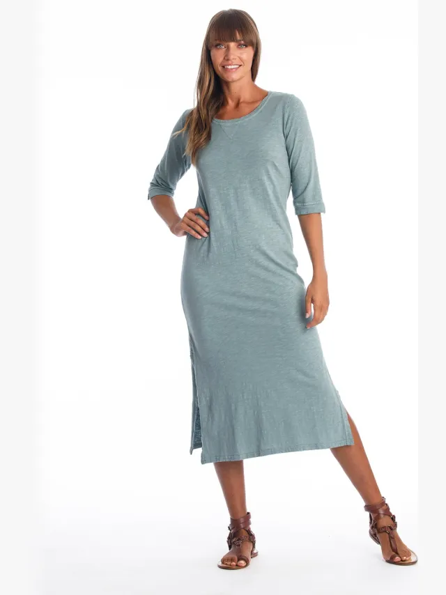 RAVENS VIEW IBIZA dames vegan Maxi Jurk Mia Chinois Groen