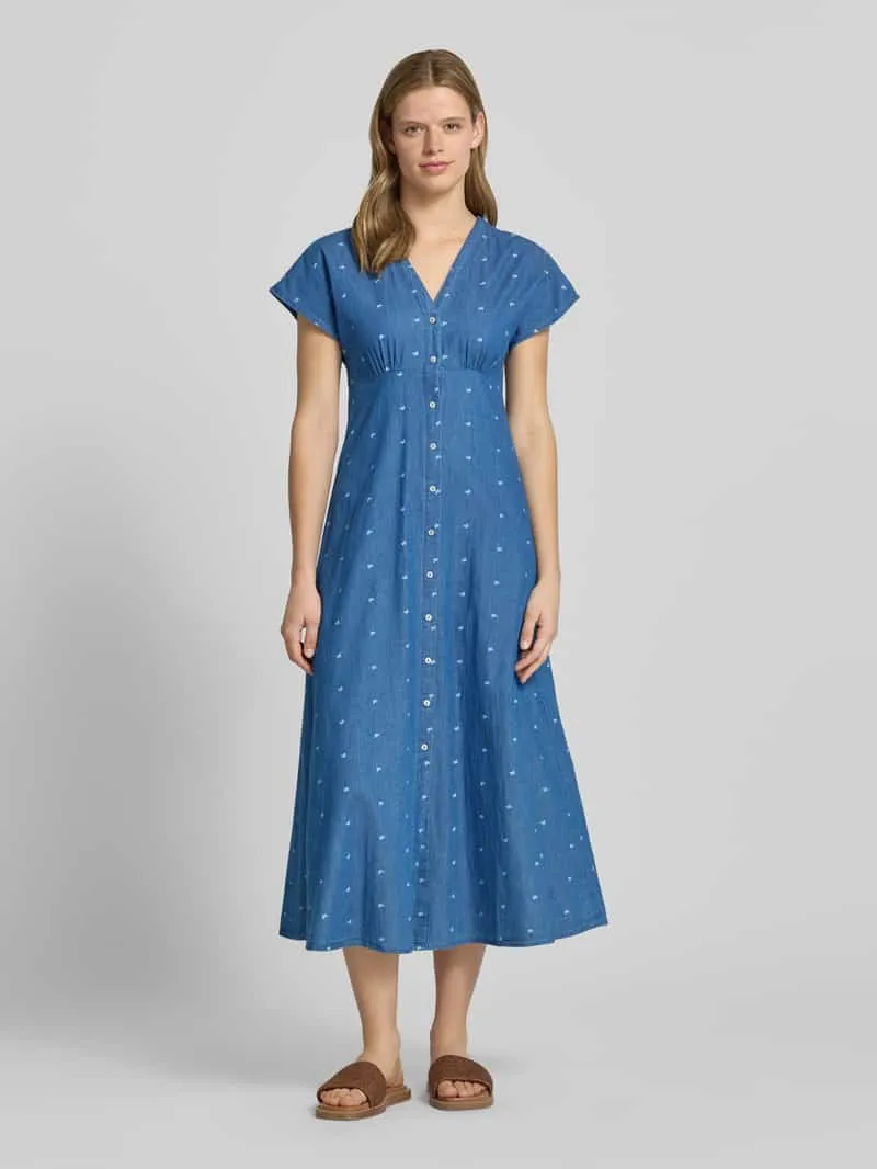 Only Getailleerde denimjurk van puur katoen model 'NOVA AZURE' Jeansblauw