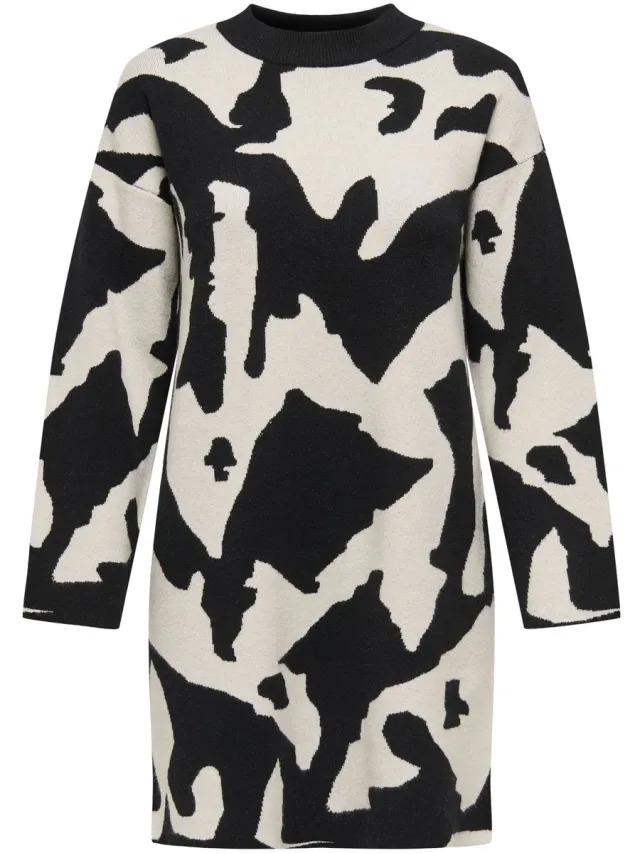 Only Gebreide jurk ONLJULIA Korte jurk Black