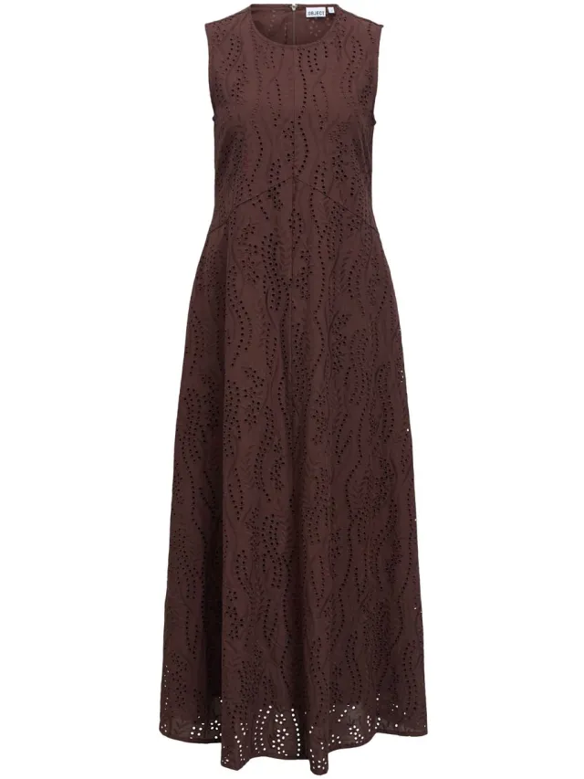 OBJECT COLLECTORS ITEM Object Maxi jurk Mouwloos Seal Brown