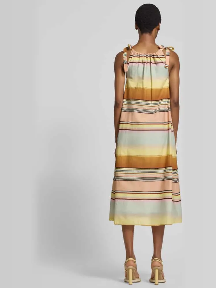 Smith and Soul relaxed fit midi-jurk van puur katoen oranje, foto 3