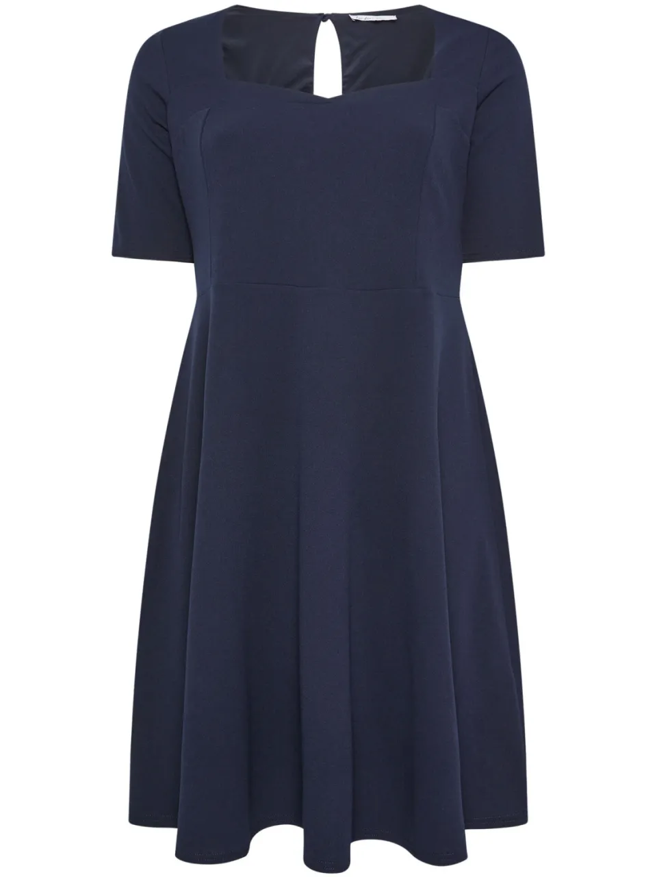 Yours London Marineblauwe Skaterjurk Met Paneel-56, foto 4