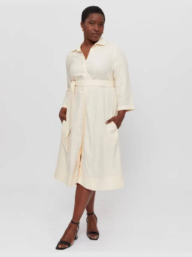 AYANI dames vegan Blousejurk Mariam Crème