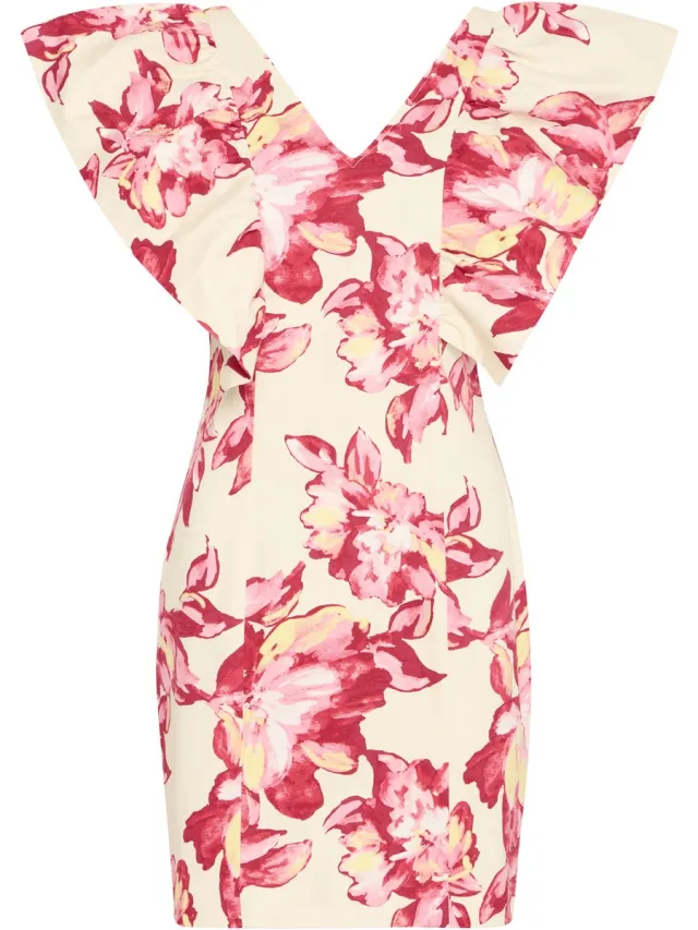 Ichi IHYSINE DR - Dames - Mini jurken Bright Rose Flower
