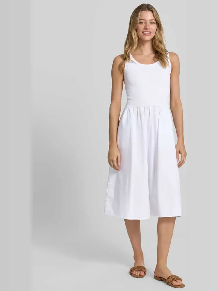 Soyaconcept Knielange jurk in 2-in-1-look Wit