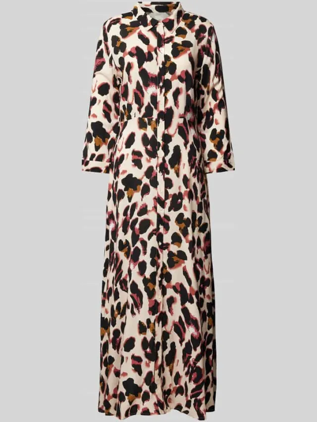 Yas Overhemdjurk van viscose met knoopsluiting zwart, foto 2