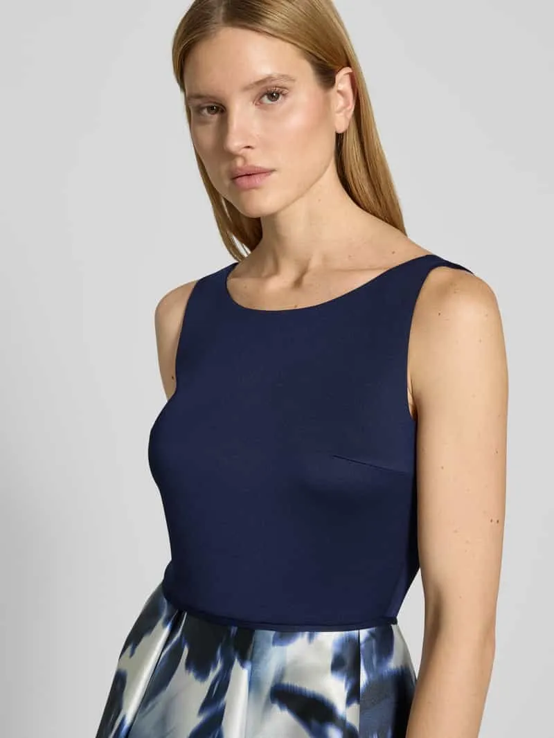 Swing Cocktailjurk met ronde hals donkerblauw, foto 4