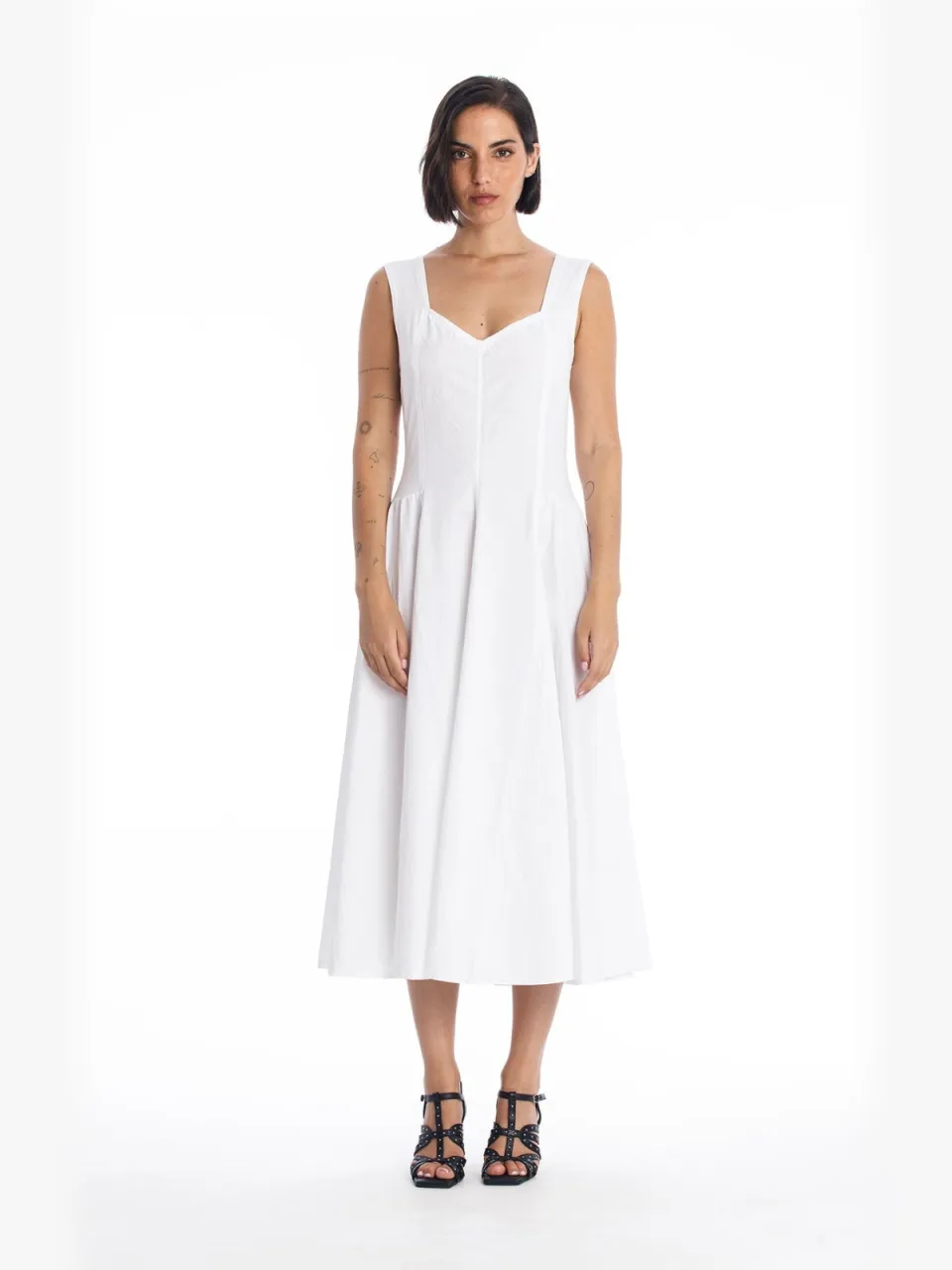 RAVENS VIEW IBIZA dames vegan Maxi Jurk Alaska Wit, foto 2