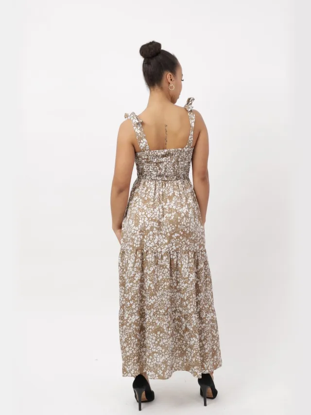 Elara Maxikleid Camel