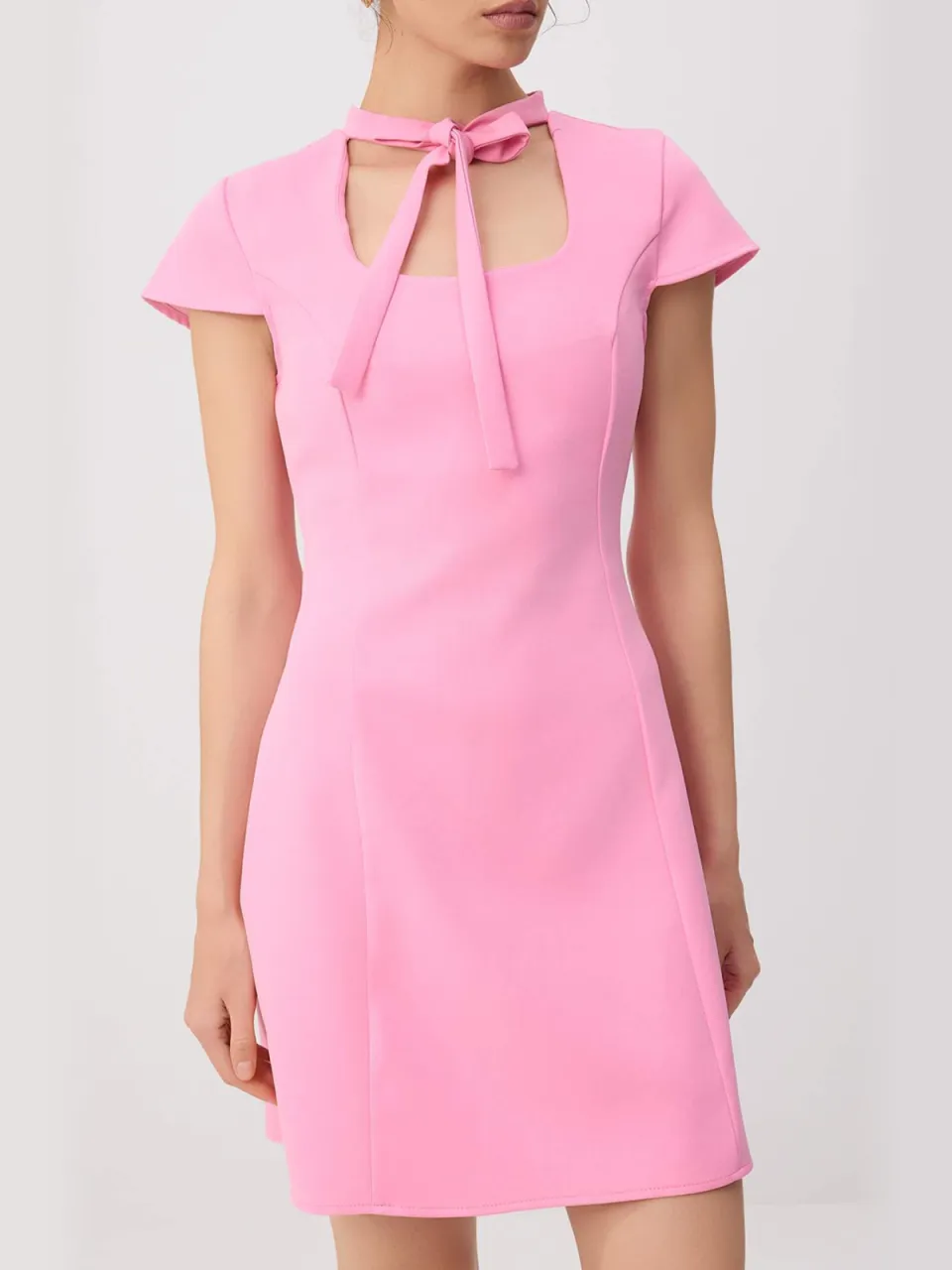 Trendyol TRENDYOLMİLLA Dames Roze Effen Kort / Mini Kort A-lijn Jurken, foto 2