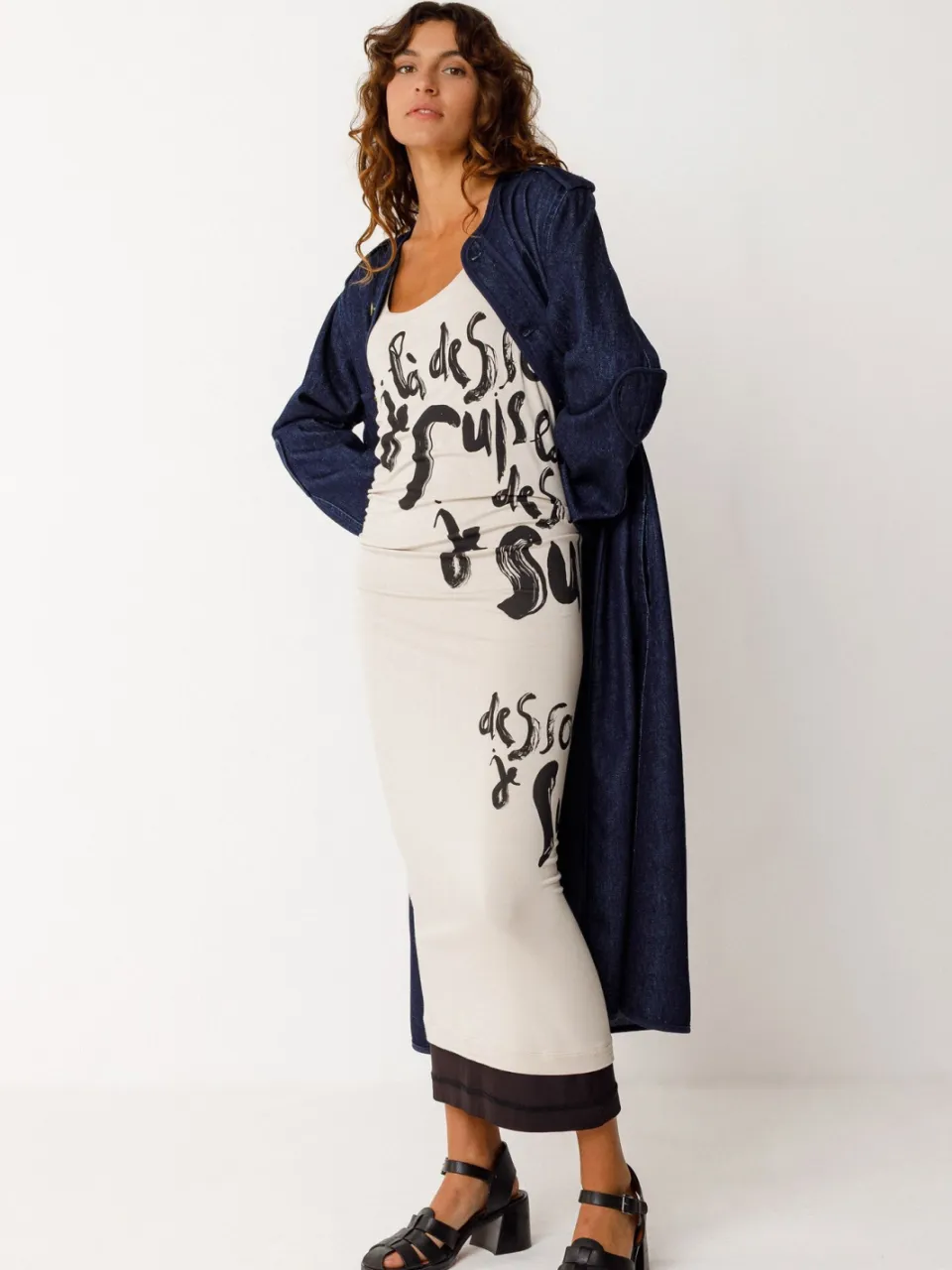 Skfk dames vegan Jurk Marina Reversible Beige Zwart, foto 2