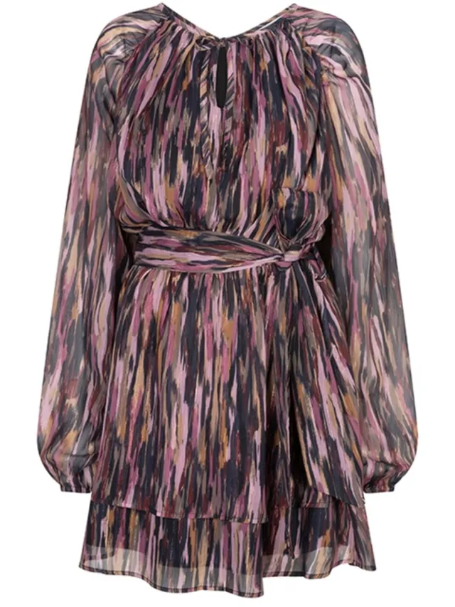 Lofty Manner Jurk Dress Jen Mini Abstract Boho Rj25 Multi Color Dames Maat