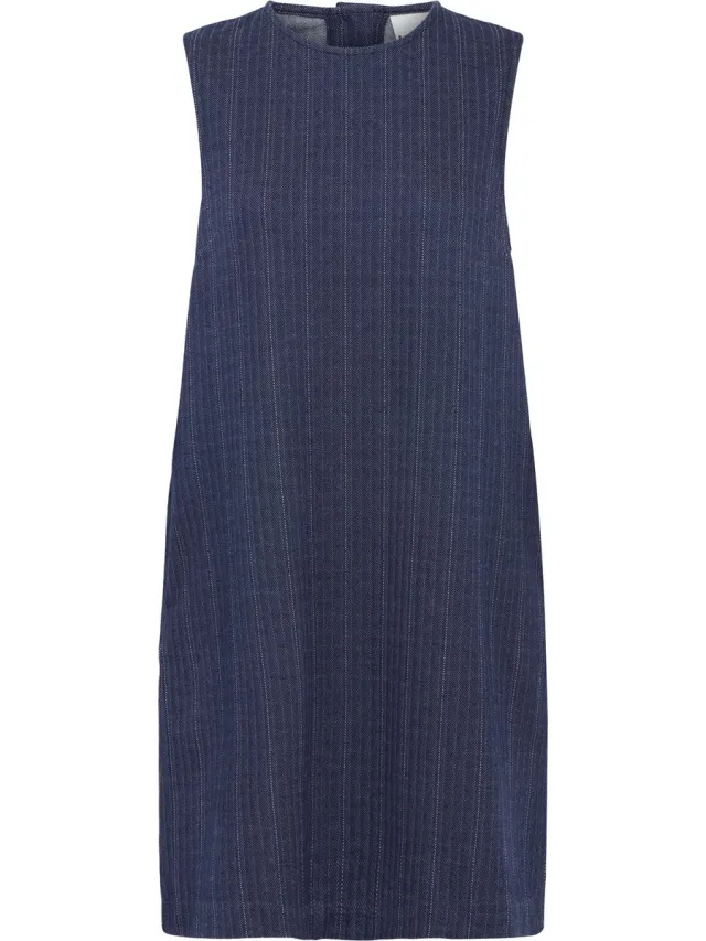 Ichi IHKATE PINELLE DR - Dames - Mini jurken DARK BLUE JACQUARD STRIPE