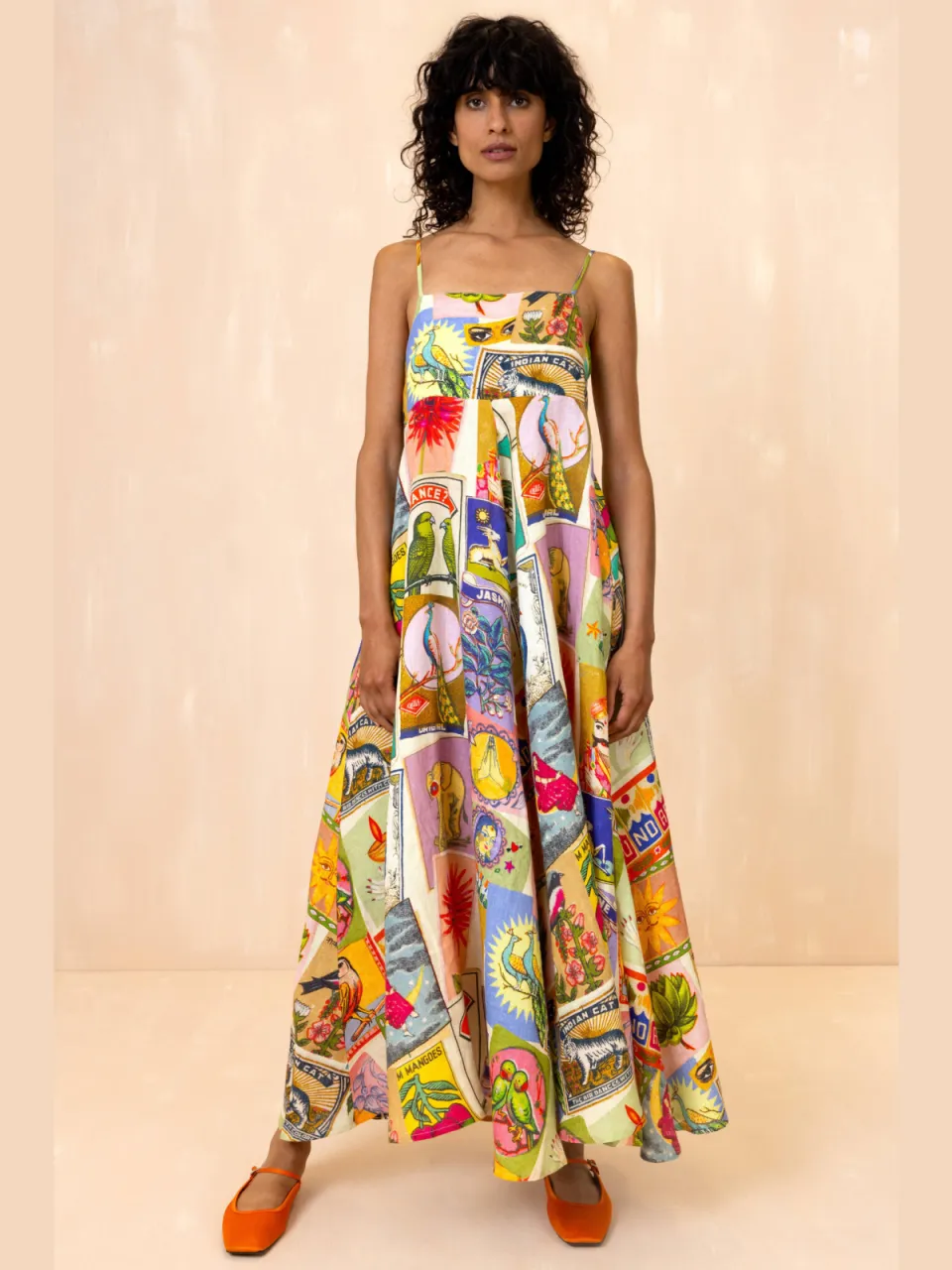 Oilily linnen maxi jurk multi