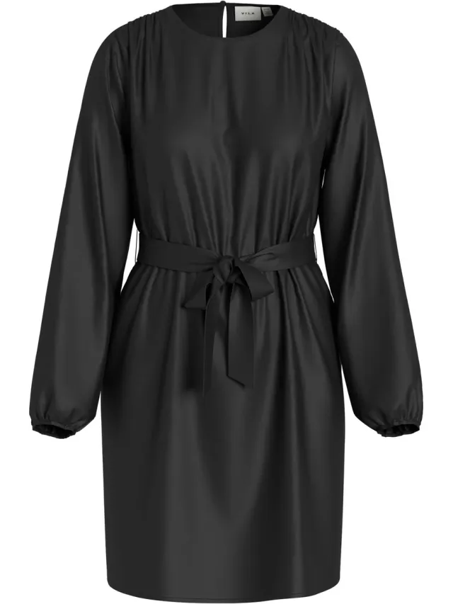 Vila VIENNA RAVENNA L/S O-NECK DRESS - NOOS - Dames - Mini jurken Black Beauty