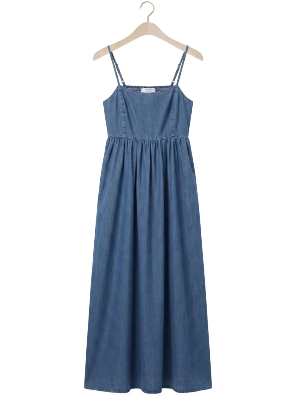 SELECTED WOMEN Dames Jurken Slfjanna Regular Sl Ankle Dress - Blauw, foto 2