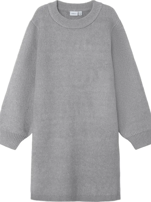 NAME IT NKFOMARIAN LS KNIT DRESS - Meisjes - Jurken Grijs