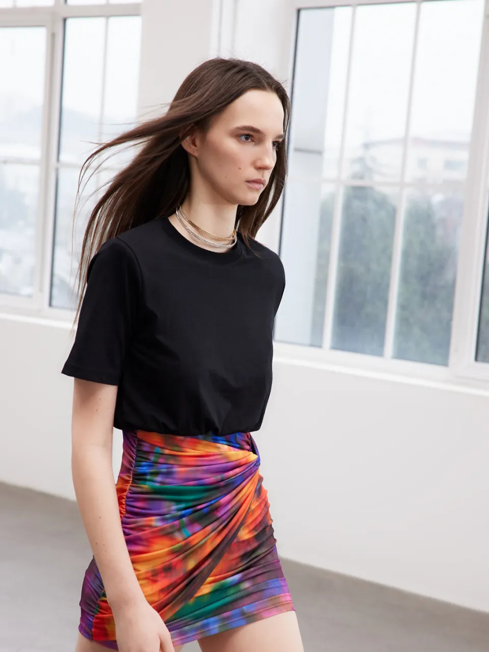 Trendyol TRENDYOLMİLLA Dames Zwart Abstract Kort / Mini Kort Avond / Dagelijks Bodycon Jurken, foto 2