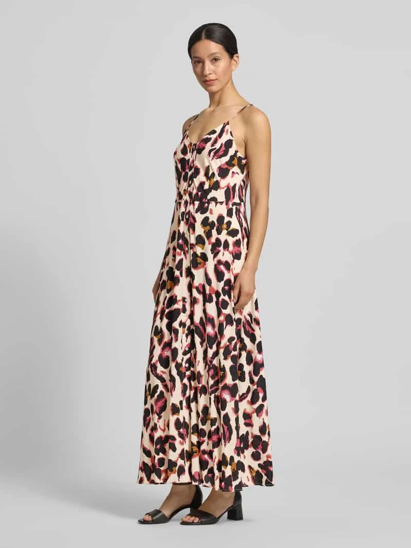 Yas maxi-jurk van viscose met knoopsluiting model 'SAVANNA' zwart, foto 3