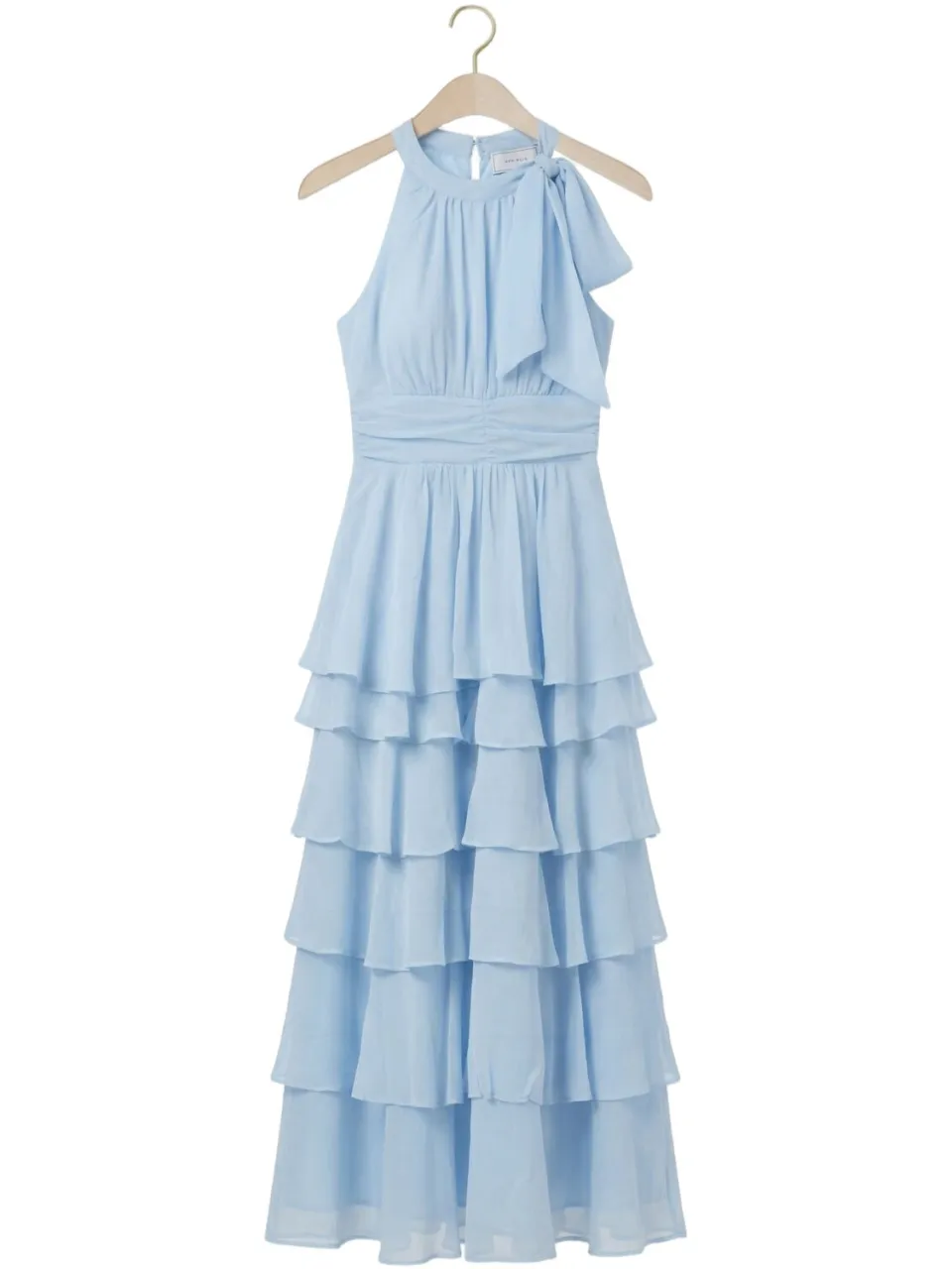 NEO NOIR Dames Jurken Marli Solid Chiffon Dress - Lichtblauw, foto 2