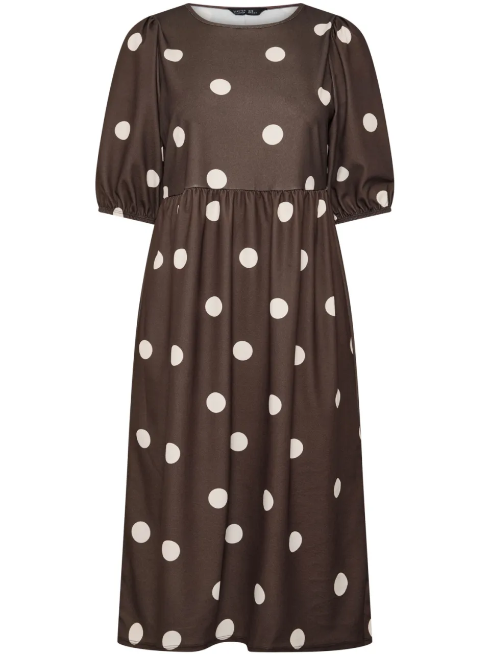 Limited Collection Chocoladebruine Jurk Met Stippen, foto 3