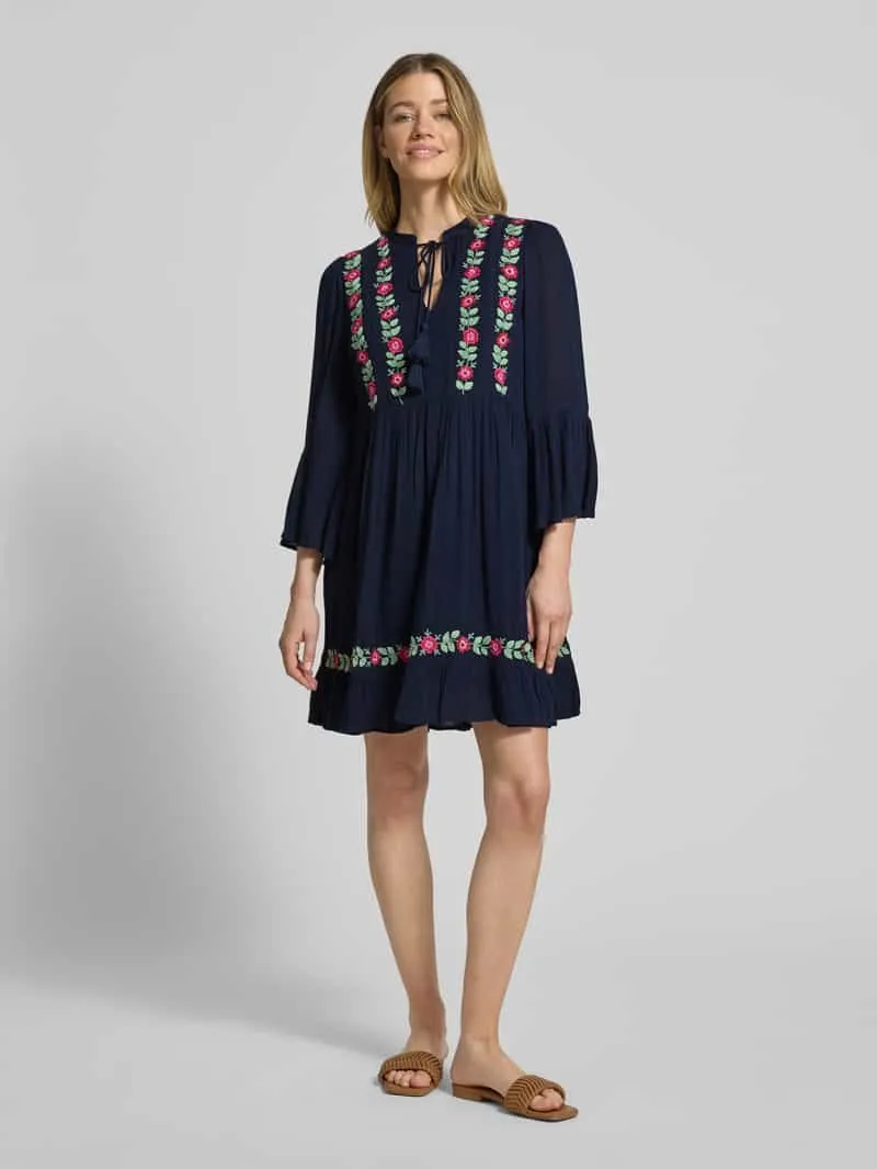 Yas Tunicajurk met stitchings model 'CHELLA' marineblauw