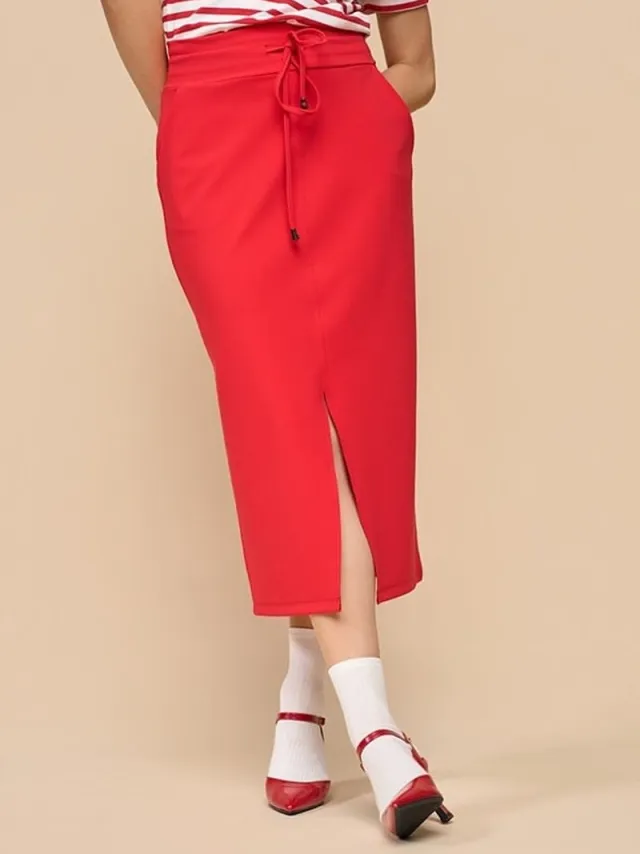 Mi Piace Bonded Travel Pencil Rok Uni 202780 Red - Maat : Rood