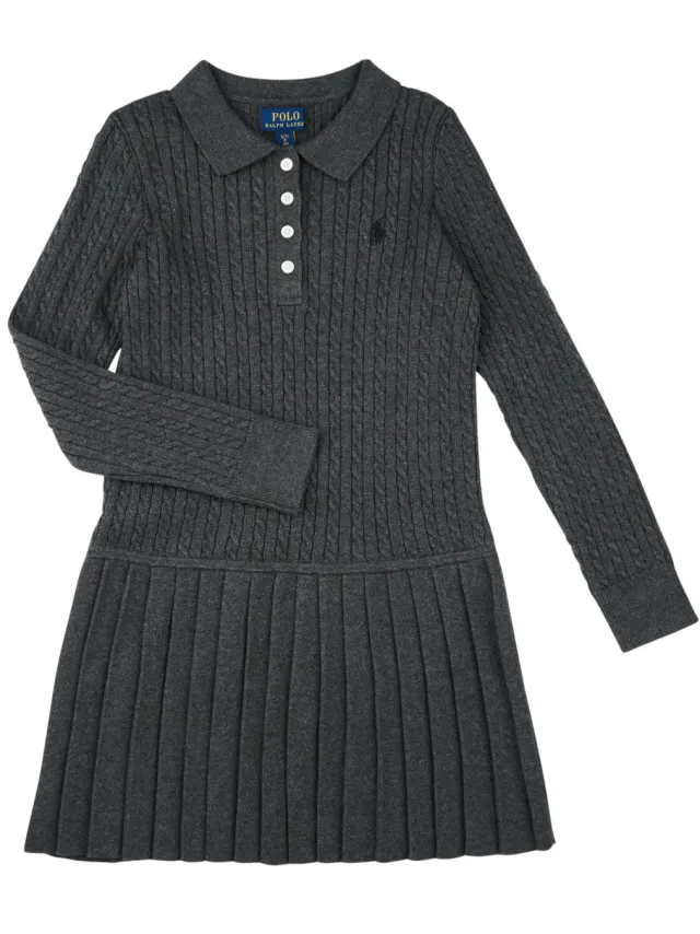 Polo Ralph Lauren Korte Jurk Polo Ralph Lauren SWEATER-DRESSES Grijs