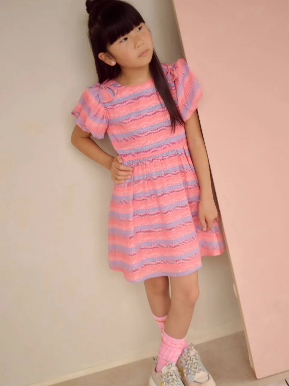 Nono Milly midi jurk roze lila, foto 6