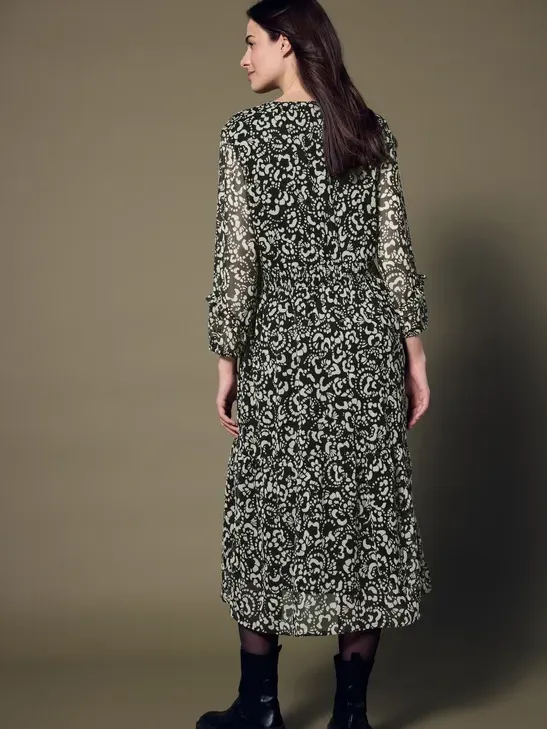 Street One Studio Chiffon midi-jurk met print zwart, foto 2